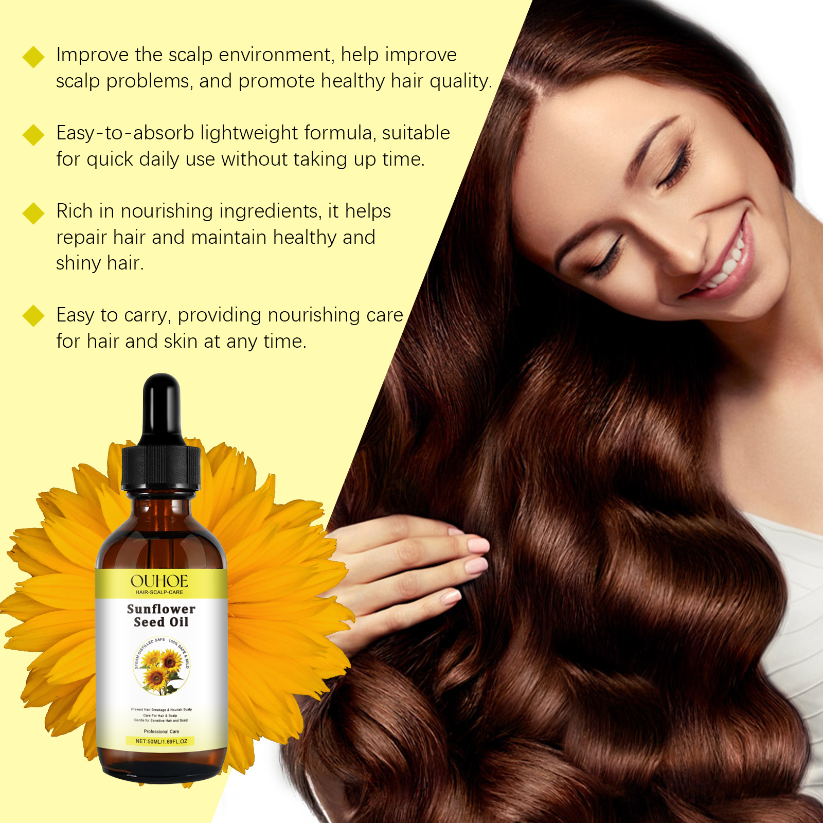 OUHOE Hair Oils & Treatments hair treatment moisturizing smooth 50ml | Premium Hair Care - Image 4