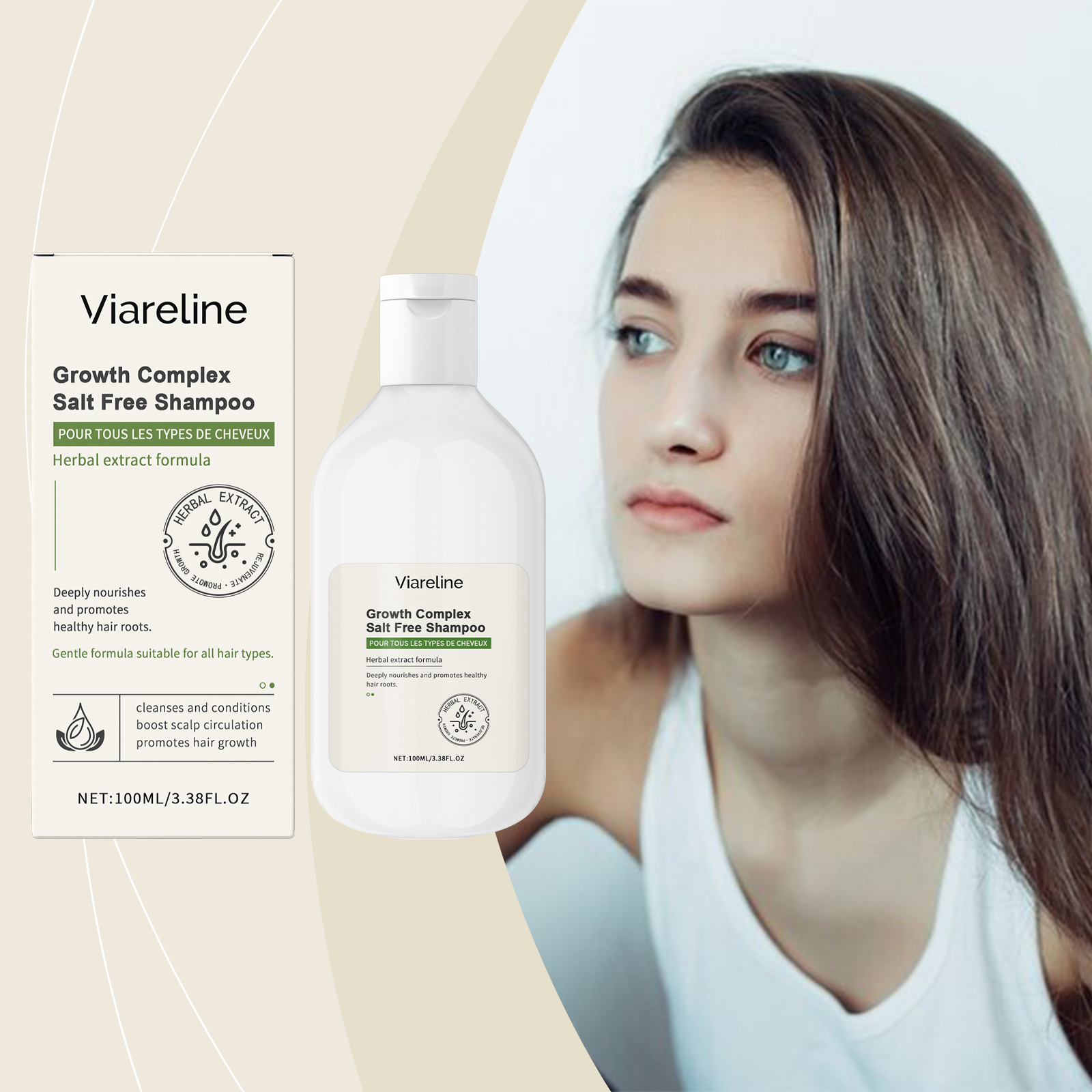 Viareline Shampoo hair treatment shampoo scalp 100ml | Premium Hair Care - Image 2
