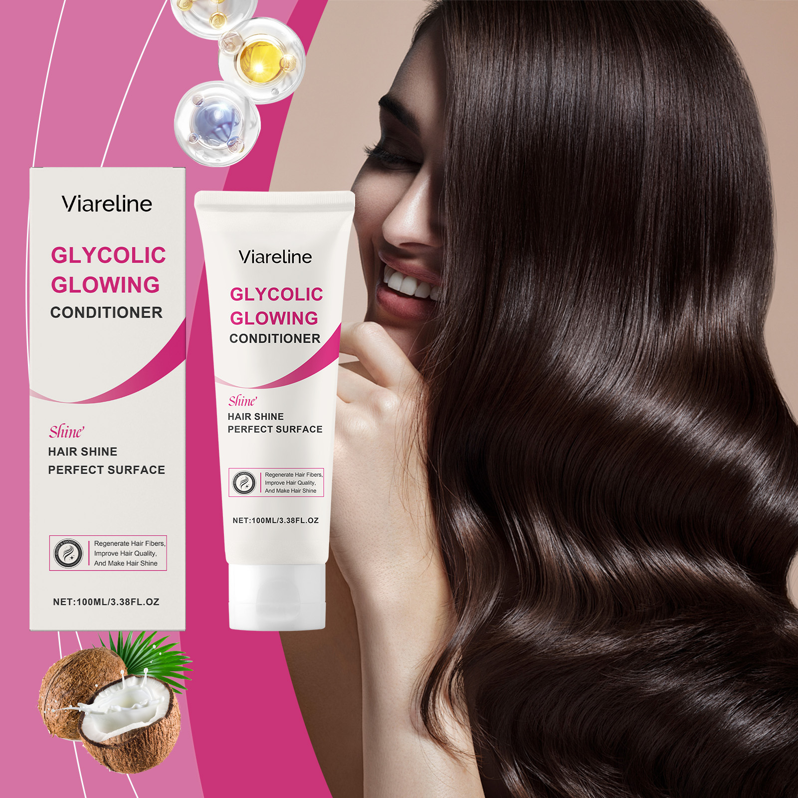 Viareline Conditioner hair treatment smooth repair 100ml | Premium Hair Care - Image 2