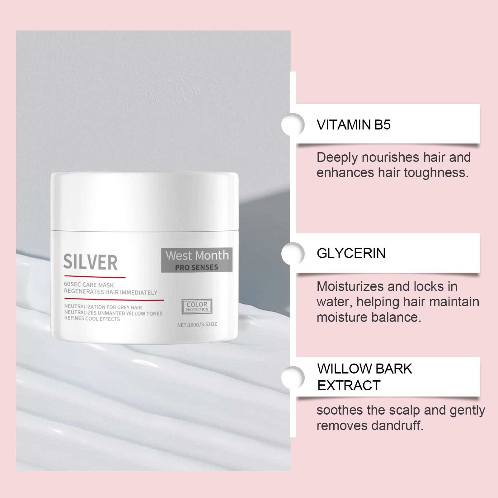 West&Month Hair Masks & Treatments hair care hair treatment moisturizing 100g | Premium Hair Care - Image 3