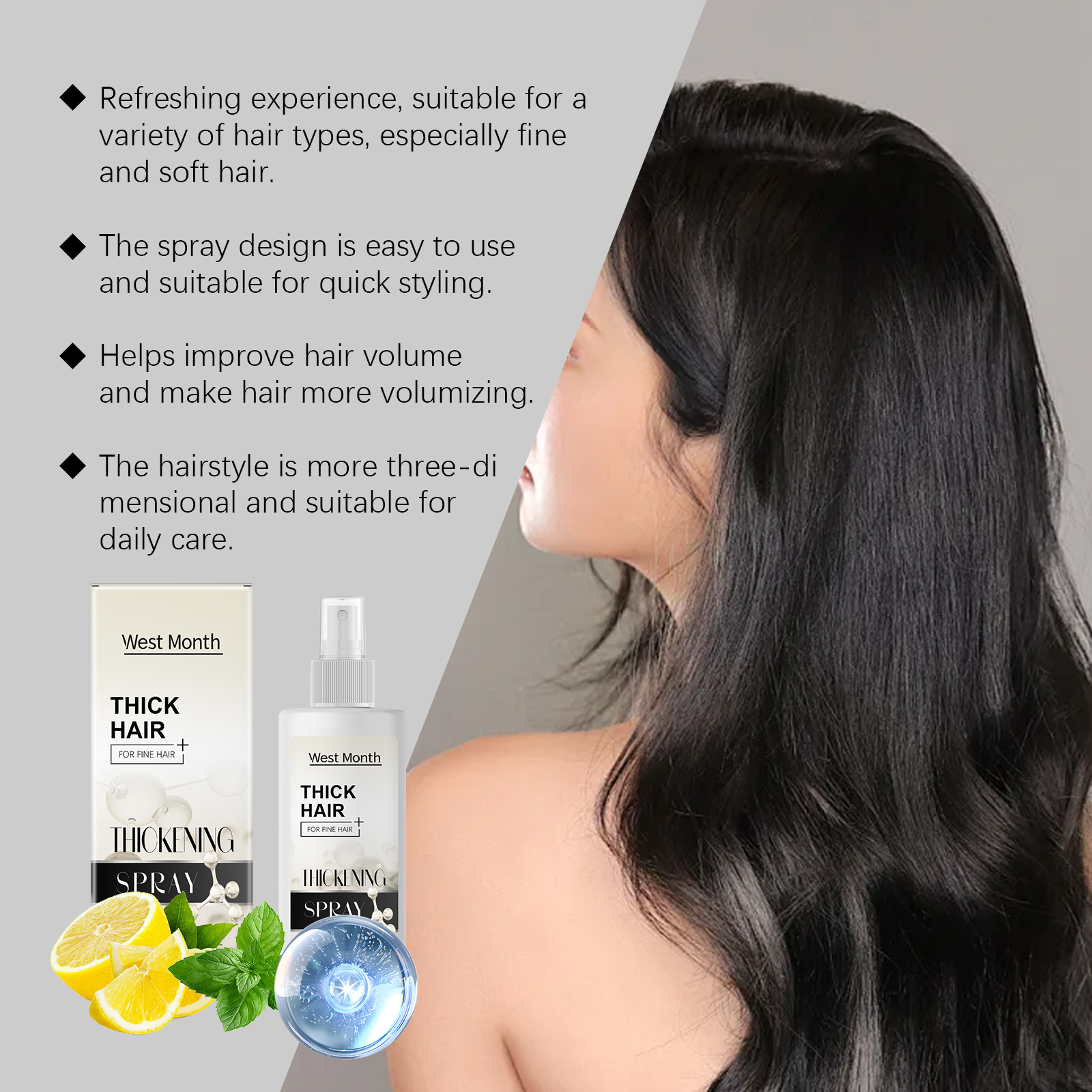 West&Month Hair Mousse & Gel moisturizing volumizing oil control 100ml | Premium Hair Care - Image 3