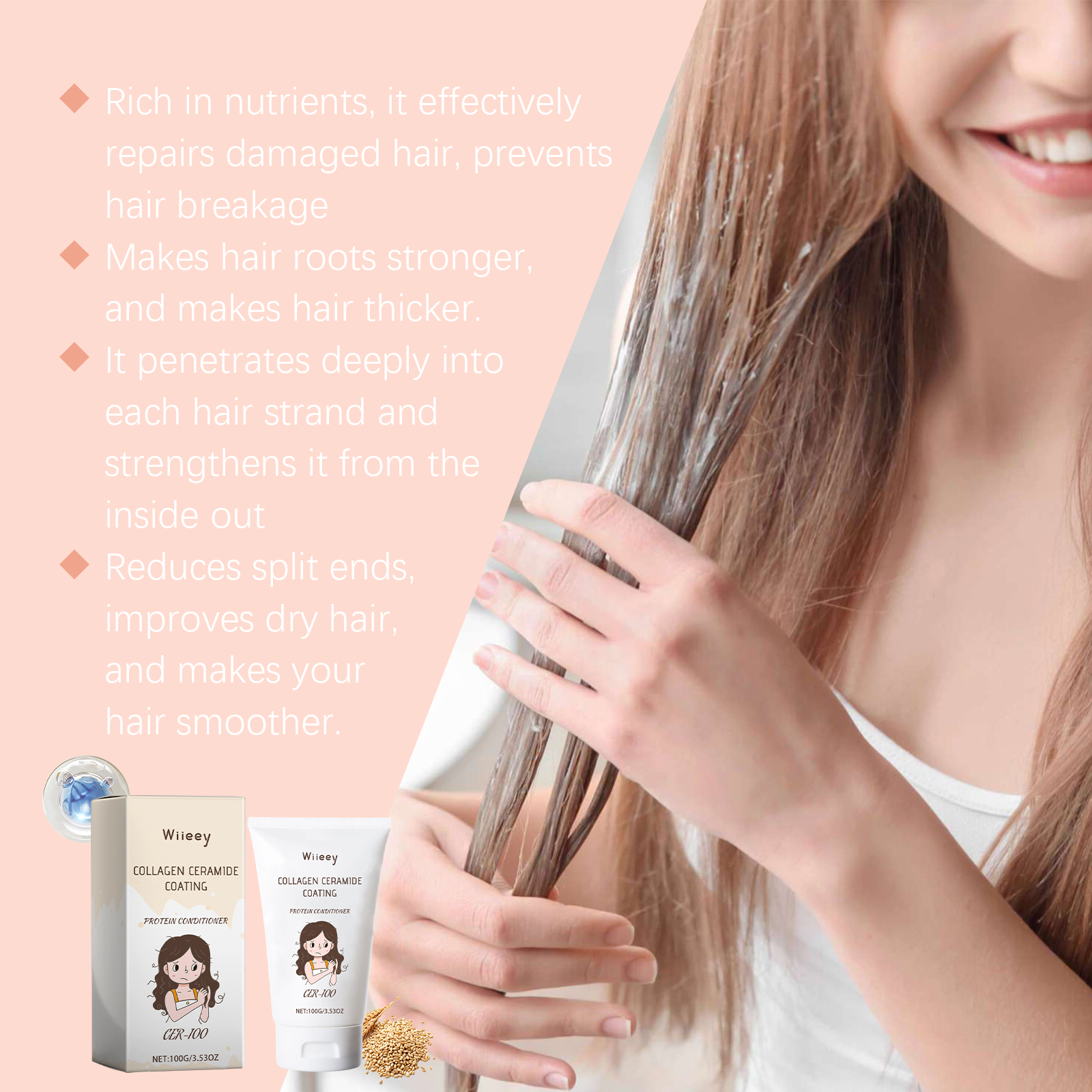 Wiieey Conditioner hair care hair treatment repair 100g | Premium Hair Care - Image 3