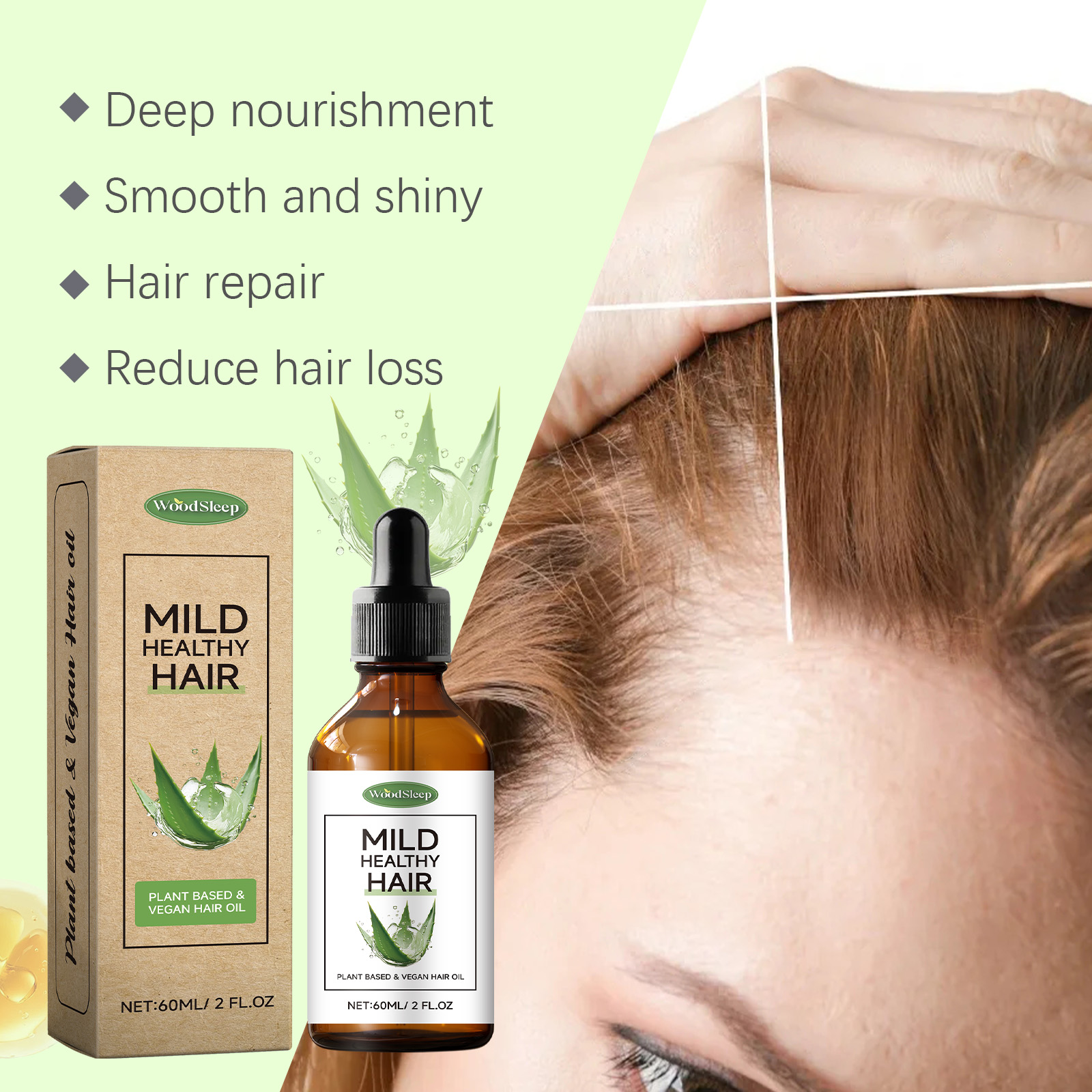 WoodSleep Hair Oils & Treatments hair treatment moisturizing smooth 60ml | Premium Hair Care - Image 3