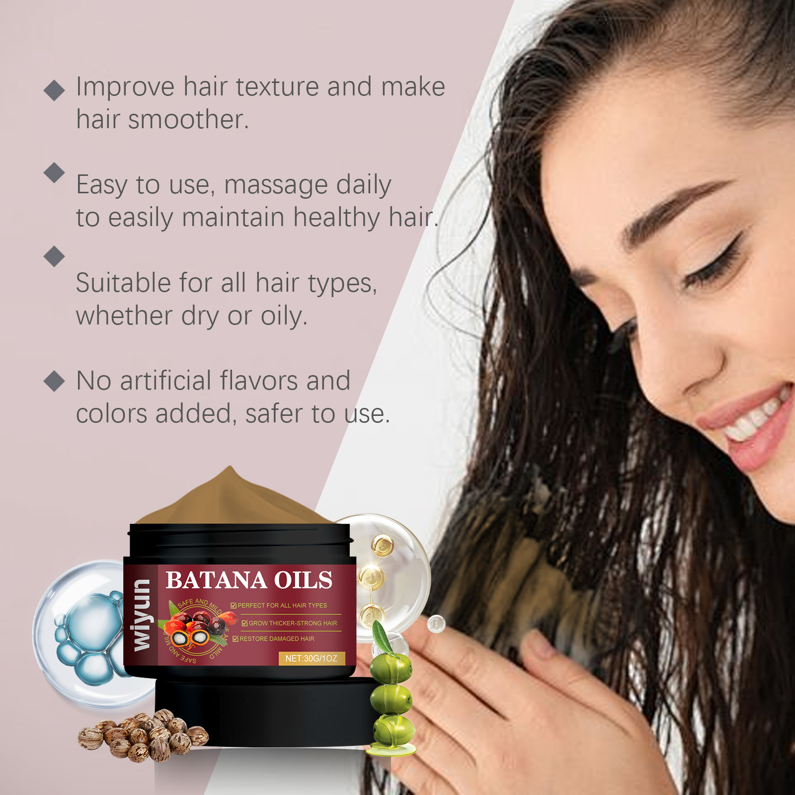 Wiyun Hair Oils & Treatments hair treatment moisturizing hydrating 30g | Premium Hair Care - Image 3