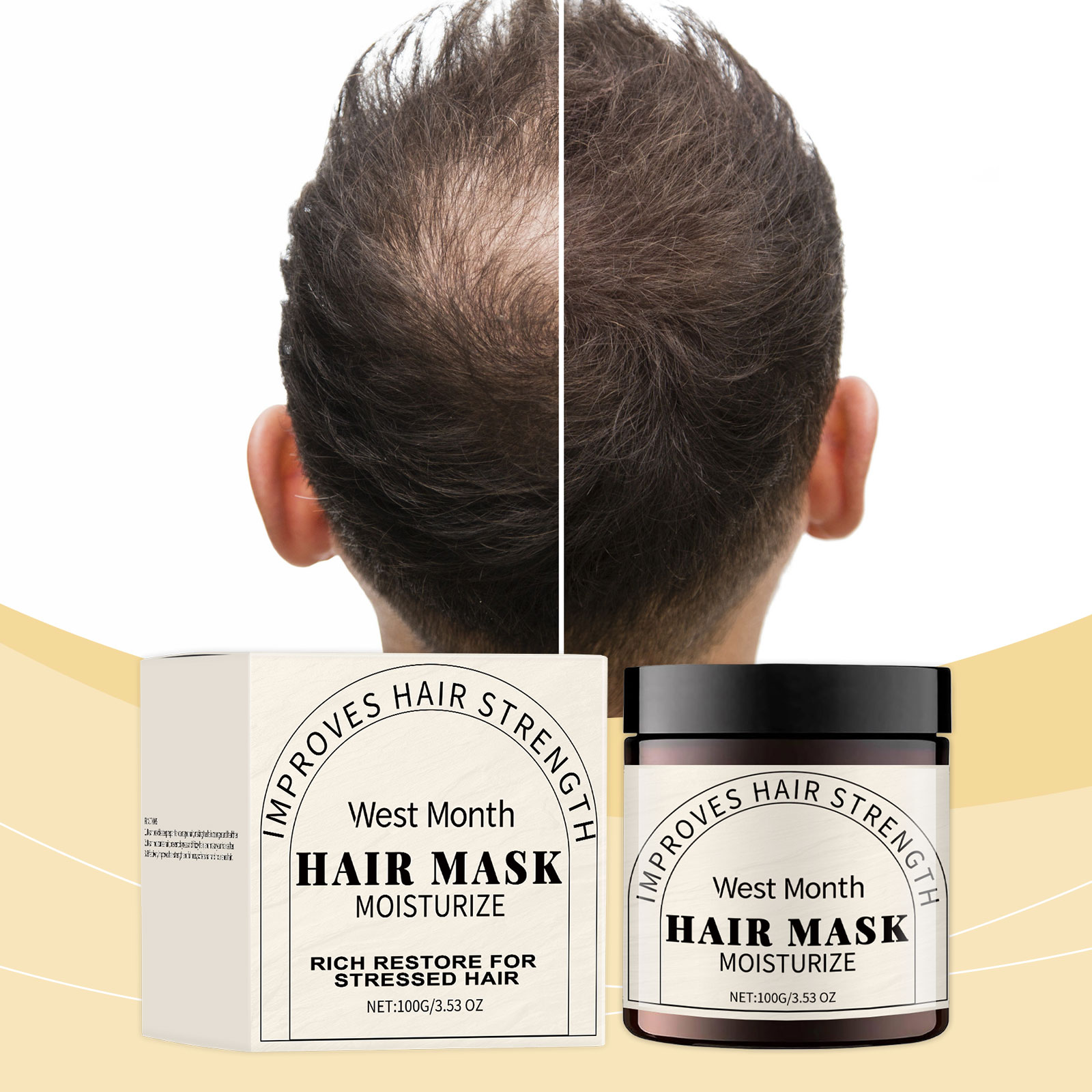 West&Month Hair Masks & Treatments moisturizing hydrating repair 100g | Premium Hair Care - Image 2