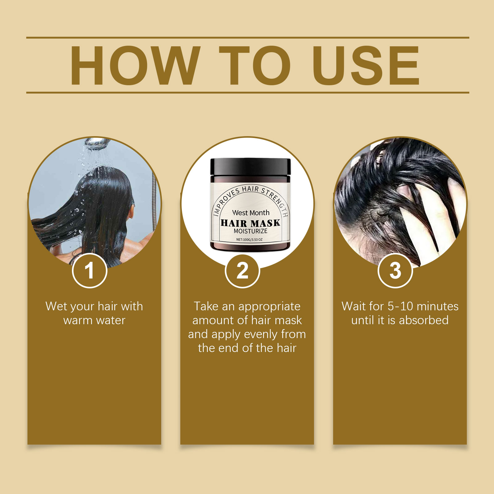 West&Month Hair Masks & Treatments moisturizing hydrating repair 100g | Premium Hair Care - Image 6