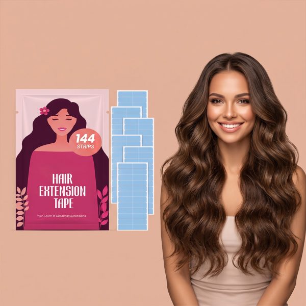 AMZ Hair Extension Tape 144pcs texture and consistency