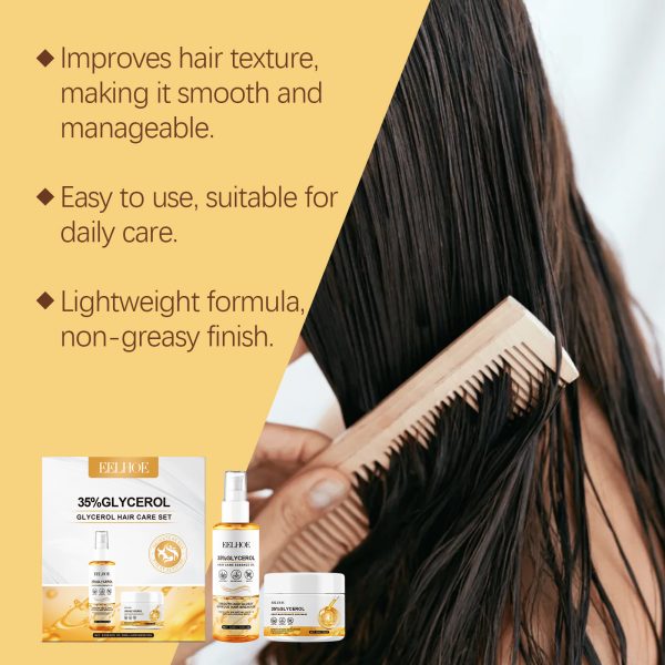 Glycerin & Shea Butter Hair Care Kit | EELHOE 1set