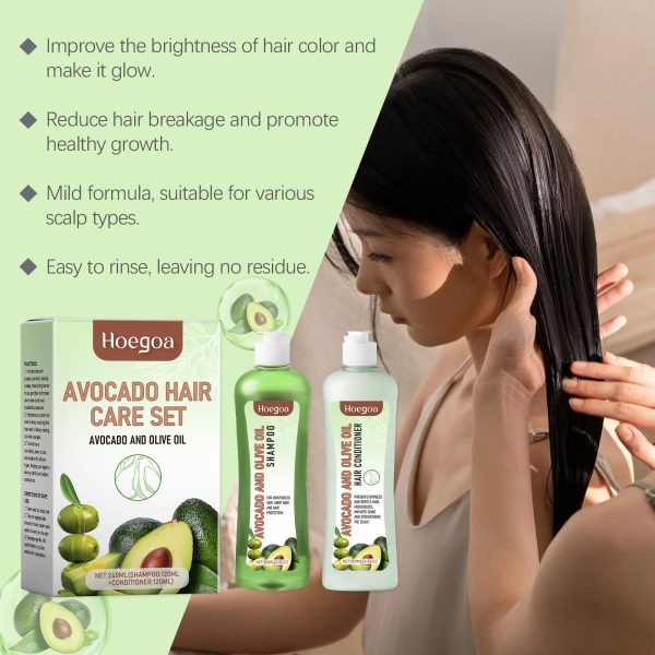 Avocado Oil Hair Care Kit | HOEGOA 1set