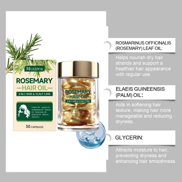 Moxirea Rosemary Oil Smooth & Silky 30 capsules - product photo 4