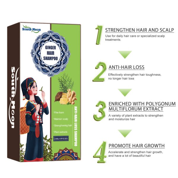 South Moon Ginger Shampoo Deep Cleansing 10pieces - product photo 4